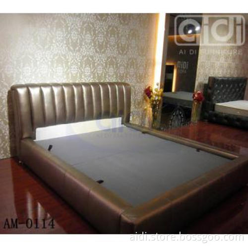 Leather Bed Frame,Luxury Bedroom Sets of Leather Bed Frame